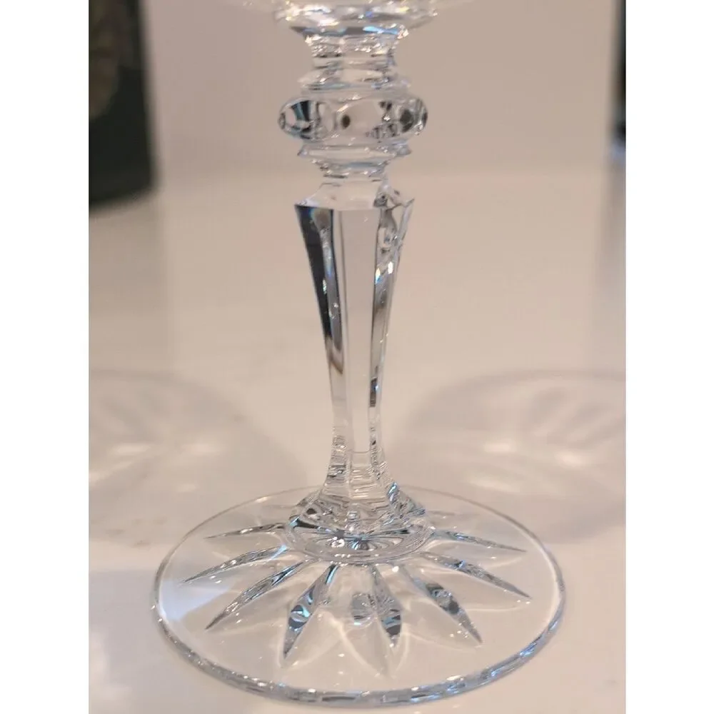 Vintage 1982 Galway Irish Crystal Wine Goblets Set of 4 Baldmore Pattern